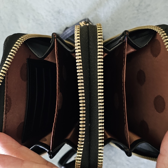 Black Crossbody Bag with Gold Bee Accent - Picture 4 of 4